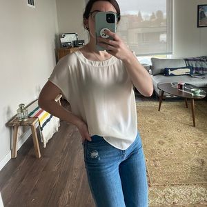 White/cream banana republic sleeveless blouse